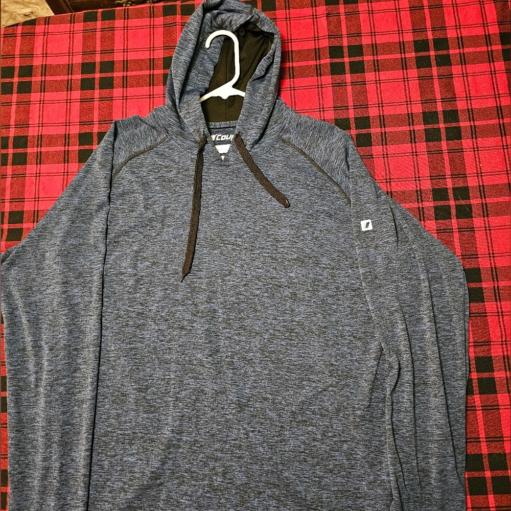 Blue mens lightweight pullover.